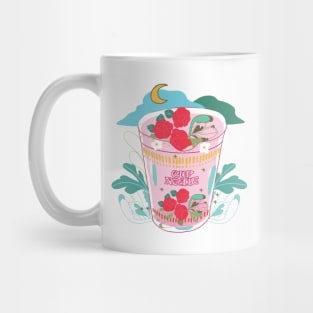 Nissin Ramen Cup Noodle Peony Flowers Pop Art Mug